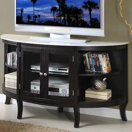 60" Demilune TV Console